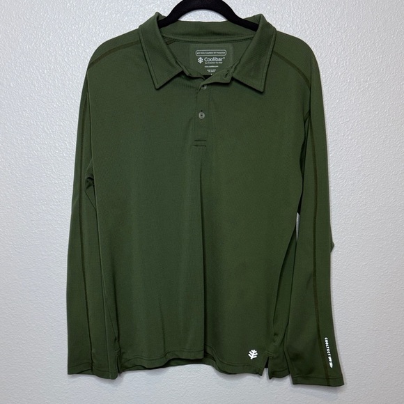 Coolibar Other - Coolibar Men’s Long Sleeve Polo Shirt UPF 50+ Size Large